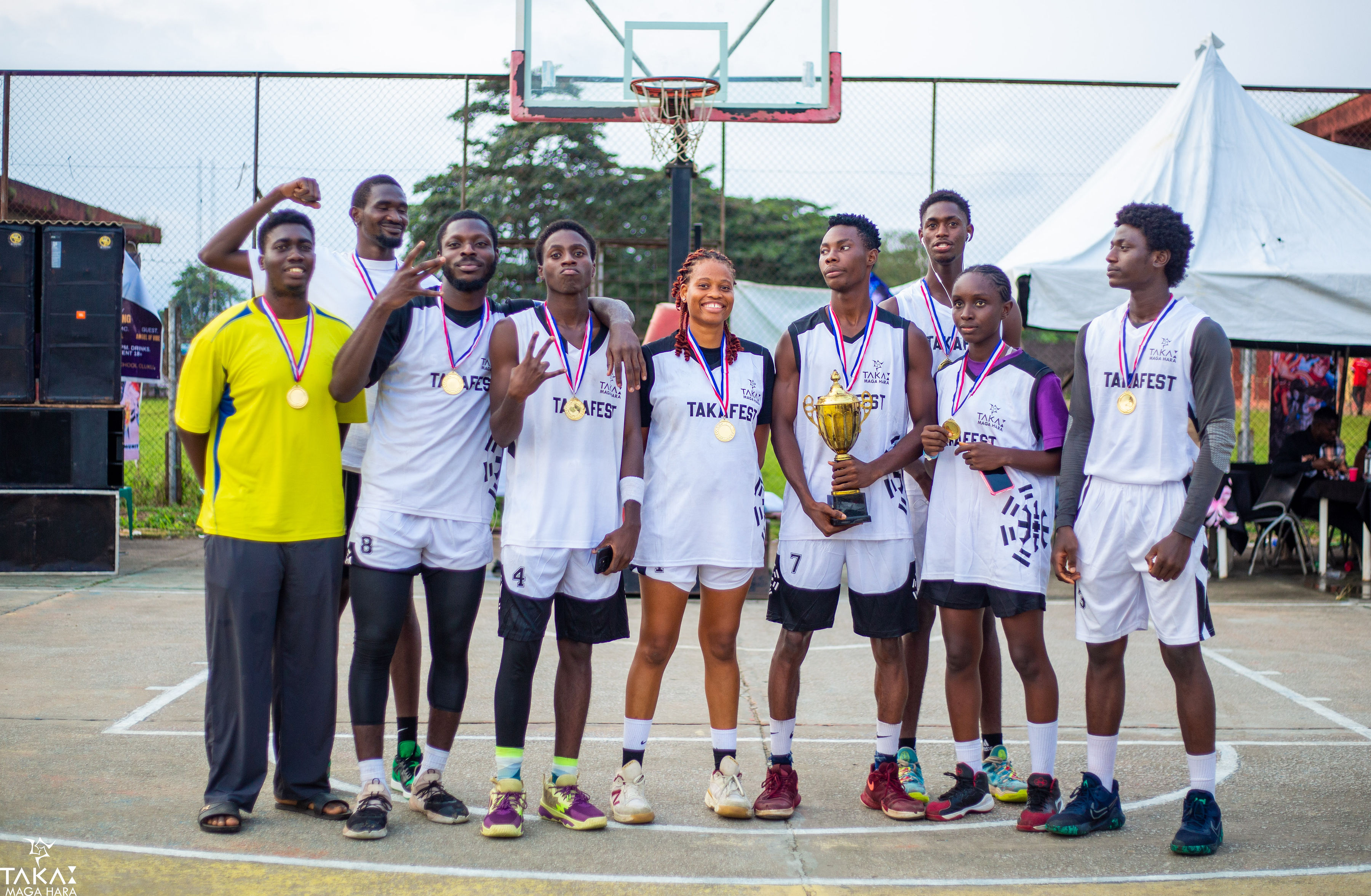 Basketball hoop with dramatic lighting
